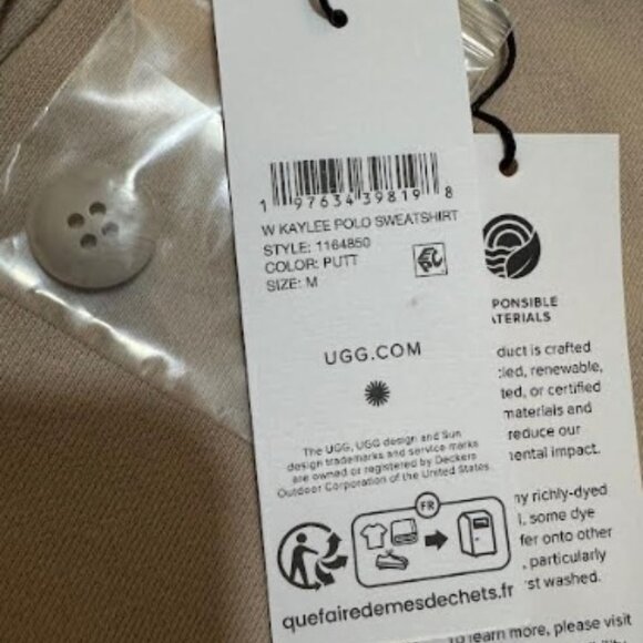 NWT Ugg Women's Kaylee Polo Sweatshirt - Picture 5 of 9